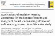 Applications of machine-learning algorithms for prediction of benign and malignant breast lesions using ultrasound radiomics signatures: A multi-center study Original Article